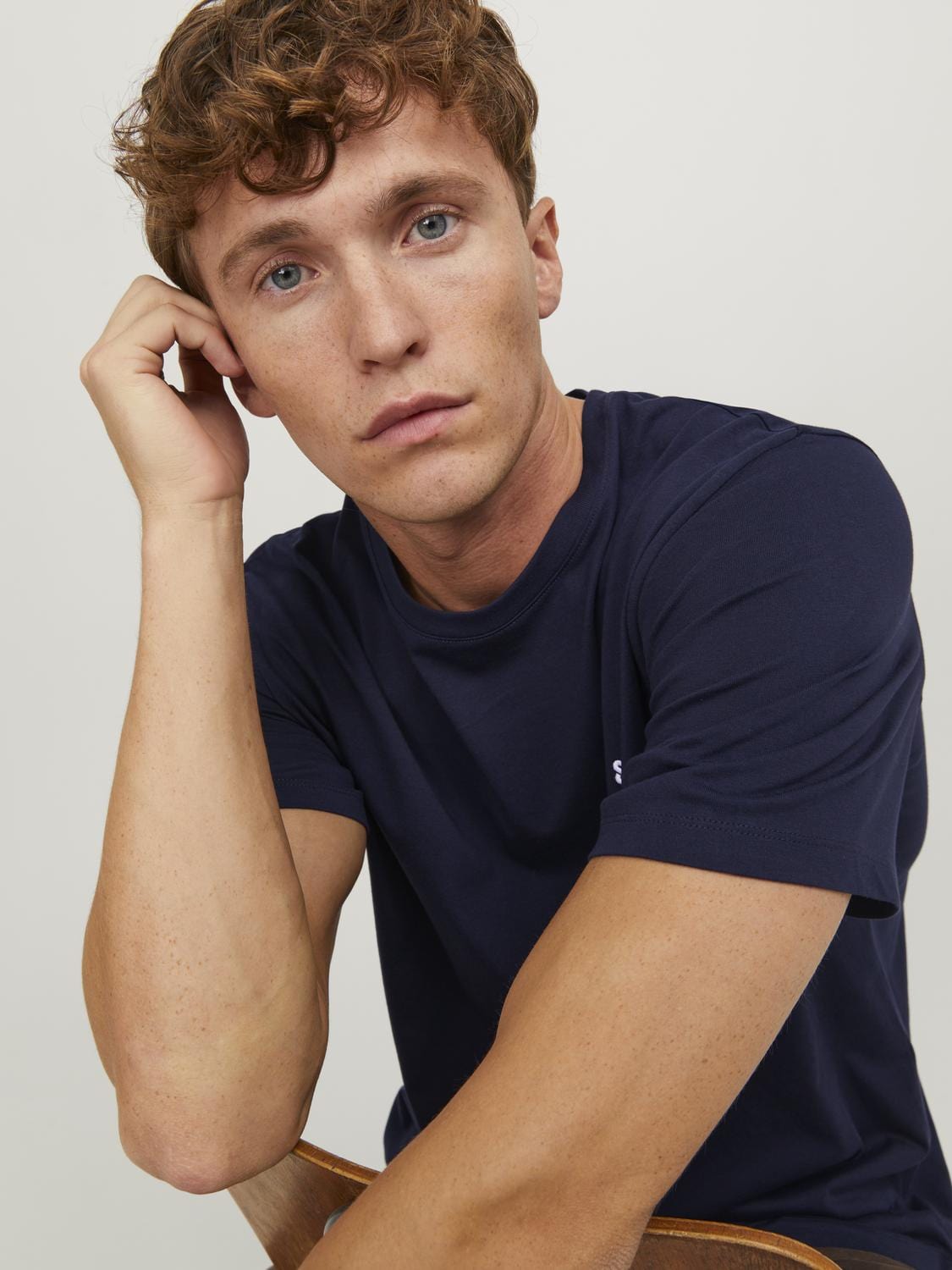 Camiseta de manga corta azul oscuro - JJEPAULOS TEE SS CREW NECK NOOS